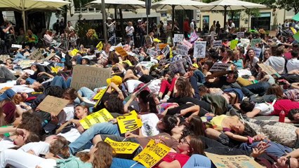 El movimiento 'Fridays for Future' se tumba frente al Congreso