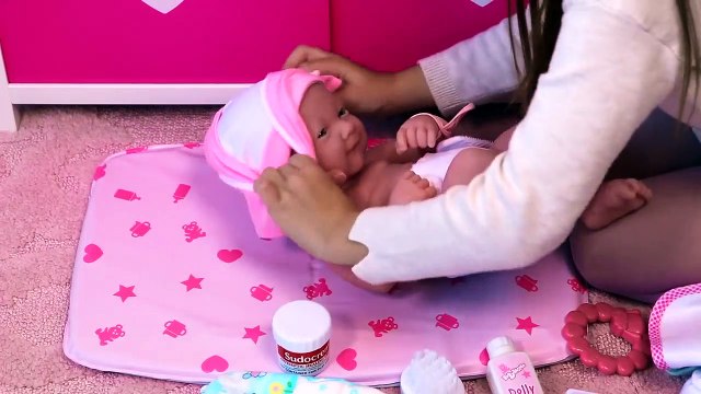 Baby doll house toys, doll bed and wardrobe