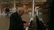 Piano player Denis, 91, spreads joy at London St Pancras station
