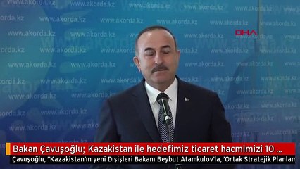 Télécharger la video: Bakan Çavuşoğlu: Kazakistan ile hedefimiz ticaret hacmimizi 10 milyar dolara çıkarmak -1