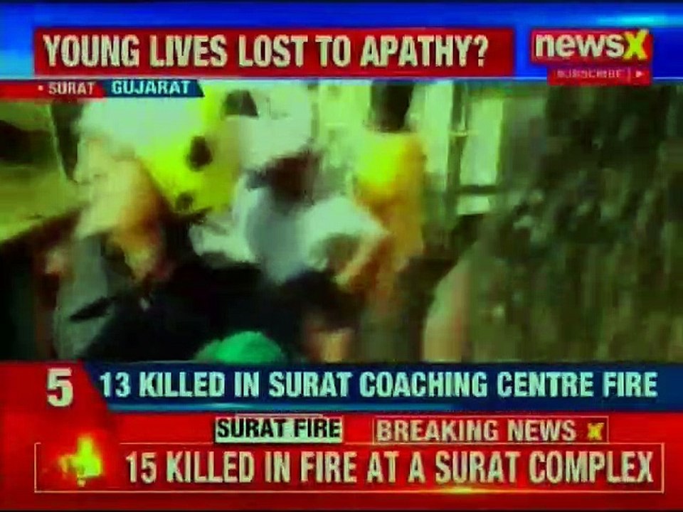Surat Fire: Students jump off building due to fire; injured admitted to hospital