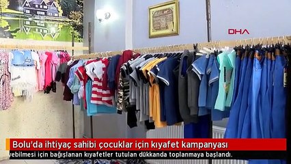Bolu'da ihtiyaç sahibi çocuklar için kıyafet kampanyası