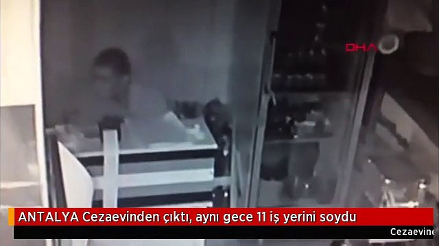 ANTALYA Cezaevinden çıktı, aynı gece 11 iş yerini soydu