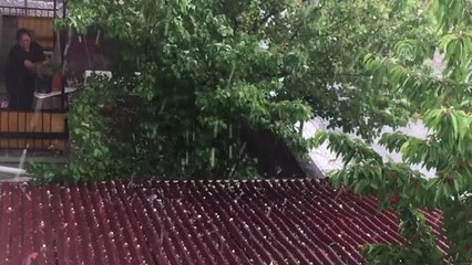 Çorum'da dolu etkili oldu