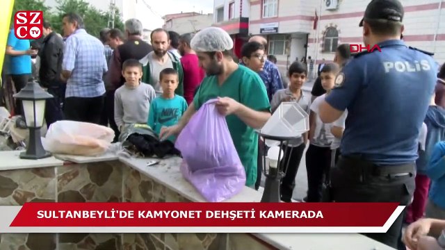 Kamyonet dehşeti kamerada: 3 ağır yaralı