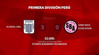 Match report between Alianza Lima and Sport Boys Association Round 1 Apertura Peru - Liga 1