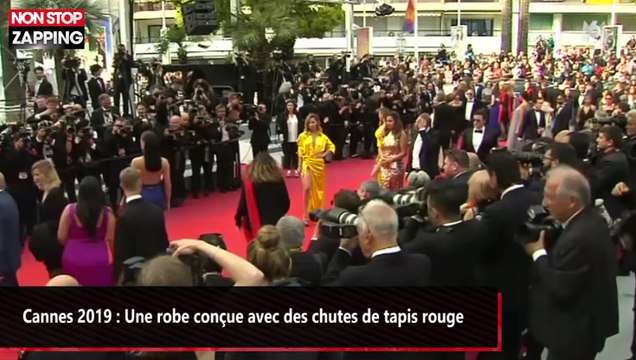 Cannes 2019 : Une robe conçue avec des chutes de tapis rouge (vidéo)