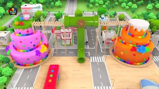 Learn Colors with Street Vehicle and Surprise BaseBall in Magic slide hole play for Kids