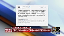 Multiple people killed in wrong-way crash near Kingman