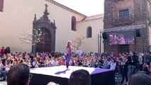 Noemí Santana, candidata de Sí Podemos Canarias al parlamento regional, en La Laguna