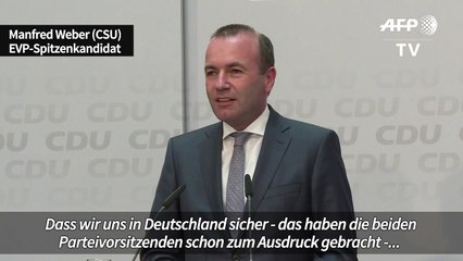 EU-Wahl: Weber sieht "klaren Führungsanspruch" der Union