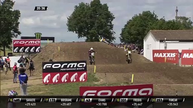 Olsen passes Sterry - MX2 Race 1 - MXGP of France 2019