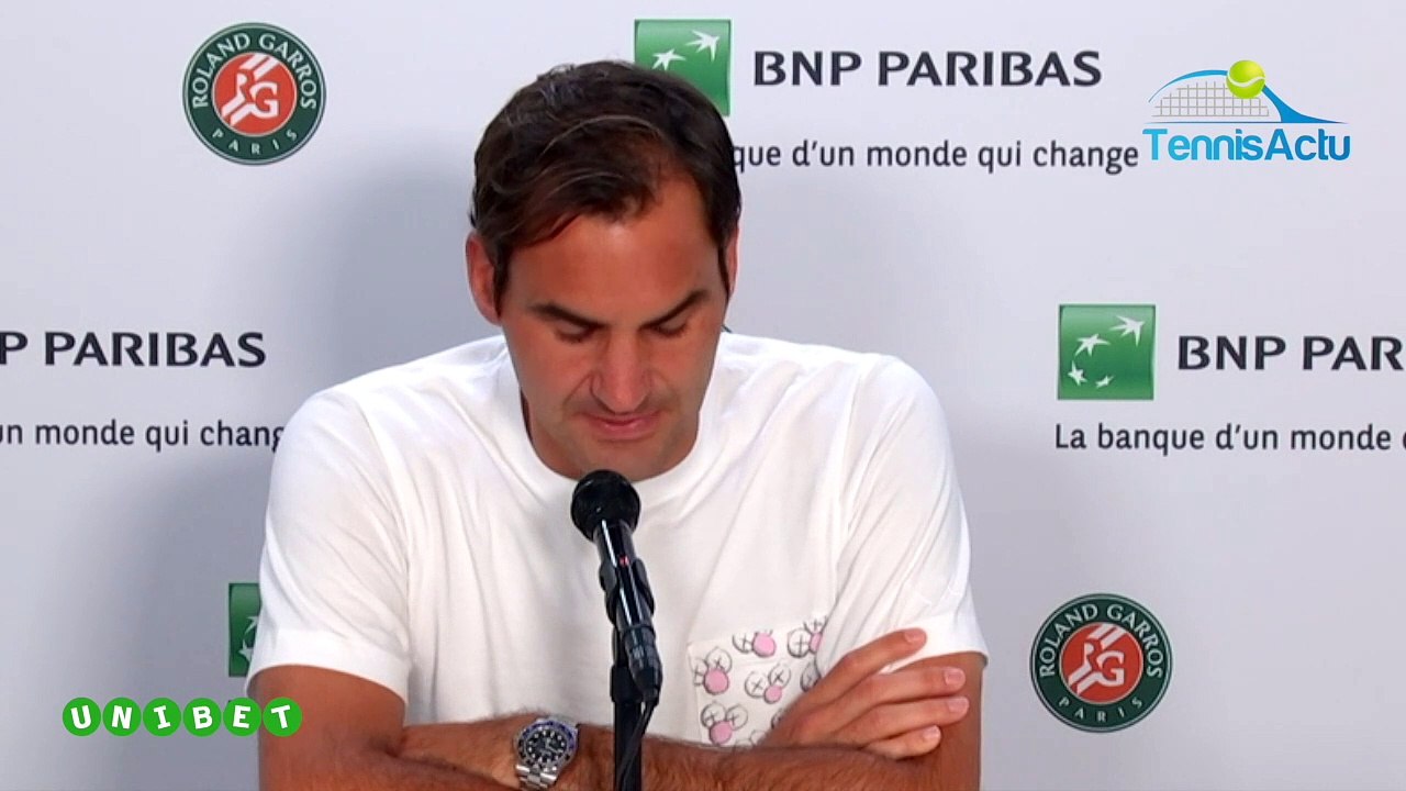 Roland-Garros 2019 - Roger Federer : "J'ai beaucoup apprécié Madrid et Rome. L'accueil que j'ai eu aujourd'hui a été fabuleux"