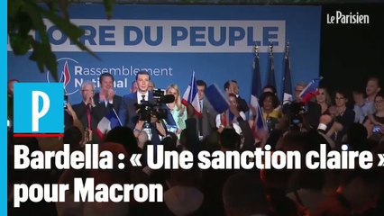 Jordan Bardella : la victoire du RN,  « une sanction claire  » pour Macron