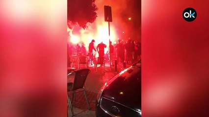 Ultras del Barça, Sevilla y Valencia causan altercados en las horas previas a la final de la Copa del Rey