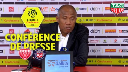 Conférence de presse Dijon FCO - Toulouse FC (2-1) : Antoine  KOMBOUARE (DFCO) - Alain  CASANOVA (TFC) / 2018-19