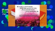 [Read] Evaluating Research in Academic Journals: A Practical Guide to Realistic Evaluation  For