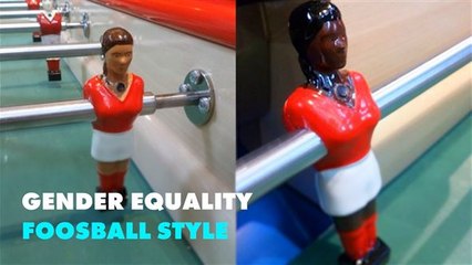 France is getting its first male and female foosball table