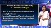 Denominations & Maturity of commercial paper  | Dr. S Jamuna | BBA | TIAS | TECNIA TV