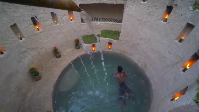 Build Most Amazing Secret Ancient Underground Deep Pool With Secret Underground House Primitive Technology