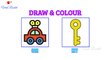 Toy CAR Drawing and Colouring for kids  | KEY drawing for children | Art Breeze # 15 | Viral Rocket
