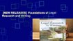 [NEW RELEASES]  Foundations of Legal Research and Writing