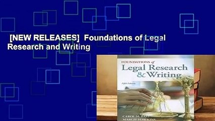 [NEW RELEASES]  Foundations of Legal Research and Writing