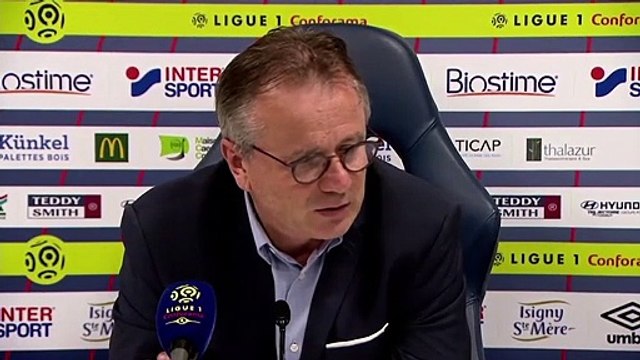 Conférence de presse Gilles Sergent après SMCaen / Bordeaux