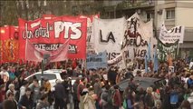 Manifestación contra la brutalidad de la Policía en las calles de Buenos Aires