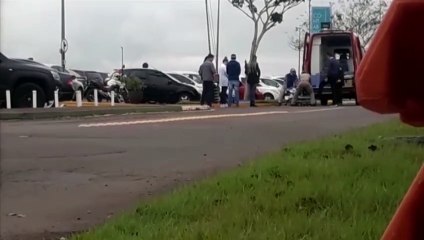 Acidente é registrado em estacionamento de faculdade