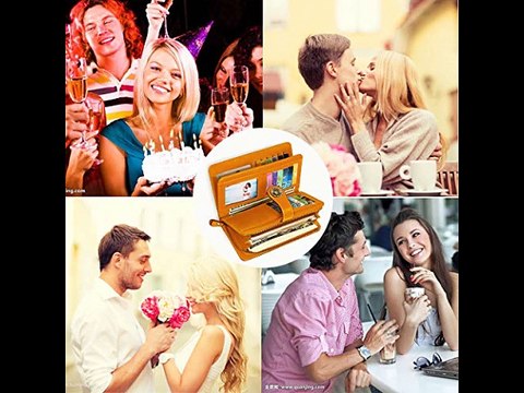 Neusky Leder Kartenetui, Kreditkartenetui, Leder Geldbörse, Leder Geldbeutel für Damen und Heren m