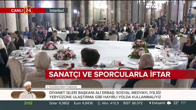 Sanatçı ve sporcularla iftar