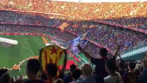 Grada azulgrana en la final de la Copa del Rey