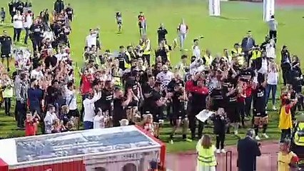 Valence/Romans: la joie des supporters après la victoire contre Blagnac