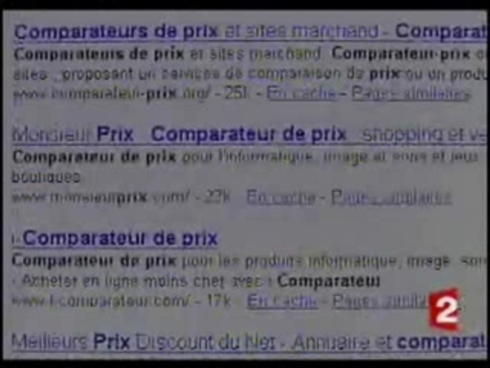JT france 2 : Comparateur de prix infos ou intox