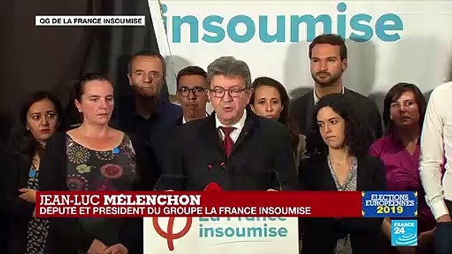 REPLAY - Discours de Jean-Luc Mélenchon après la déroute LFI aux élections européennes
