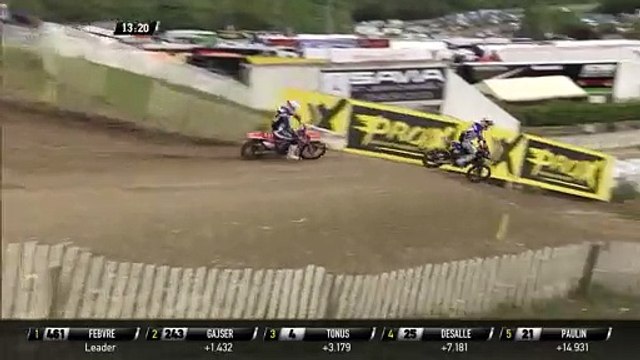 Tim Gajser passes Romain Febvre - MXGP Race 2 - MXGP of France 2019