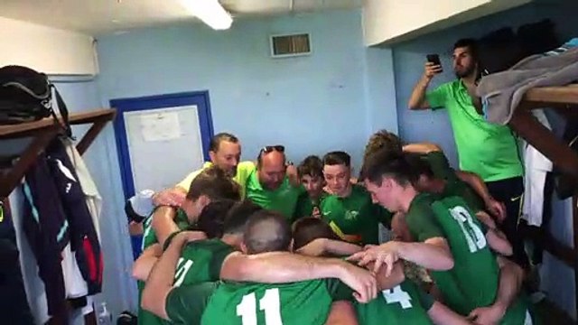 La joie des joueurs de l'ES Marange après leur victoire à Talange