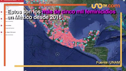 Nacional | Este es el mapa que muestra los feminicidios en México