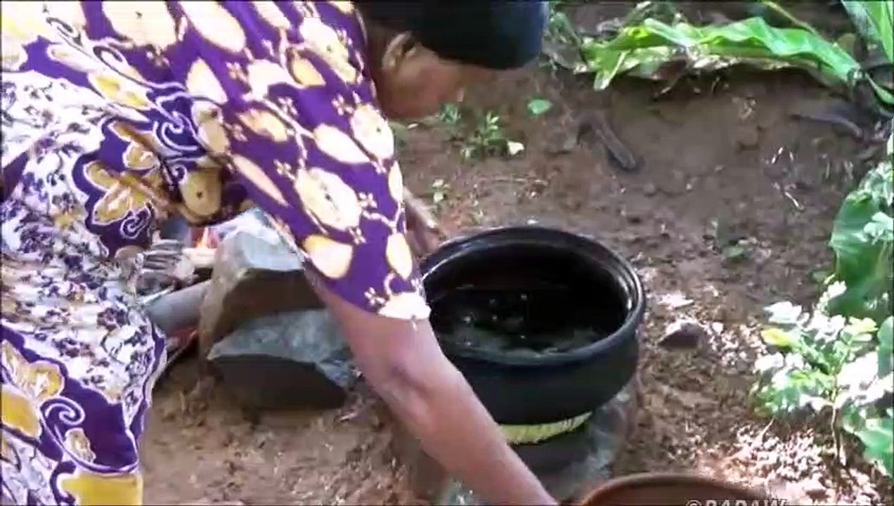 Village des Aliments / Cuisson de Viande de Soja (TVP) dans mon village par ma Maman