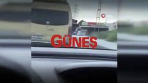 İstanbul’da tıka basa yolcu dolu giden minibüs kamerada