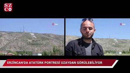 600 ton taşla yapılan Atatürk portresi uzaydan görülebiliyor