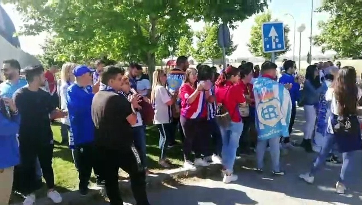 Fuenlabrada-Recreativo: La afición del Recre, presente