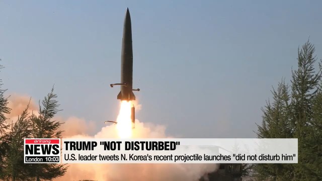 Trump 'not disturbed' by N. Korea's recent firing of 'some small weapons'
