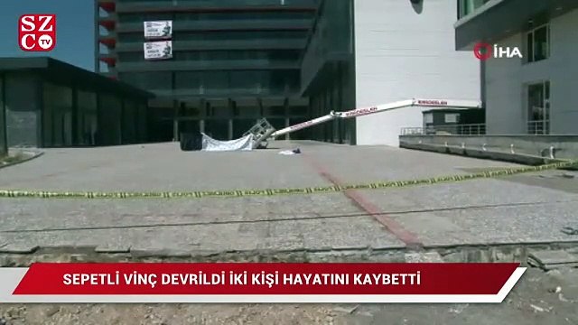 Otelin dış cephe temizli sırasında sepetli vinç devrildi: İki işçi yaşamını yitirdi
