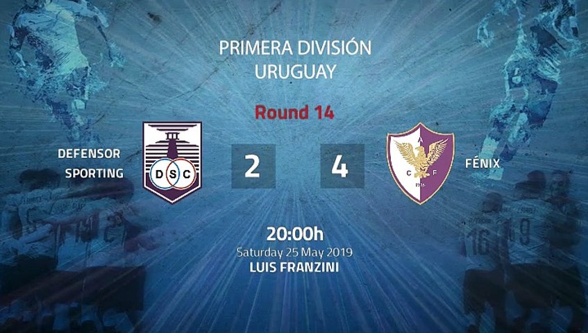 Match report between Defensor Sporting and Fénix Round 14 Apertura Uruguay