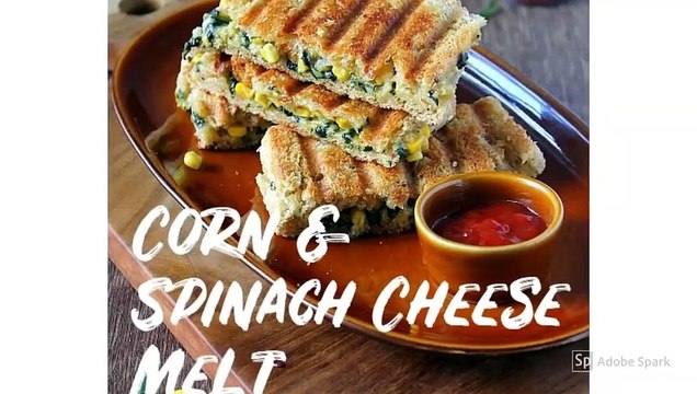 Gluten Free Recipes - Corn and Spinach Cheese Melt Gluten Free Sandwich | Sprinng Foods