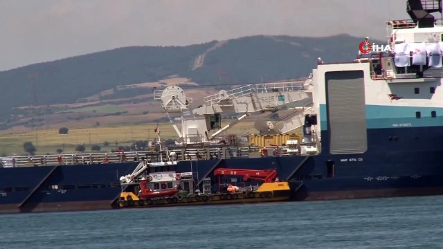 1915 Çanakkale Köprüsü'nün Asya Yakası'ndaki kule kesonunu denize batırıldı
