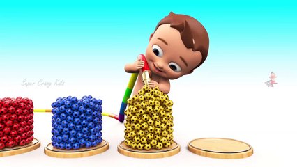 Baby Fun Playing Piano Toy to Learning Colors for Kids - 3D Toddler Video to Learn Colors