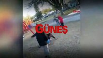 Parkta oynayan çocuklar kendilerini uyaran kadına saldırdı